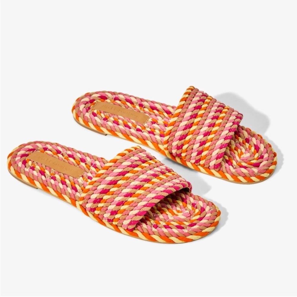 NEW Anthro Salt & Umber Sunny Slide Sandals Size 7